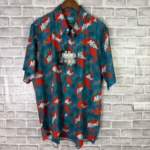 Dixxon Flannel Co. The Vice Colorful Miami Vibes Lightweight Button Up Shirt 2XL